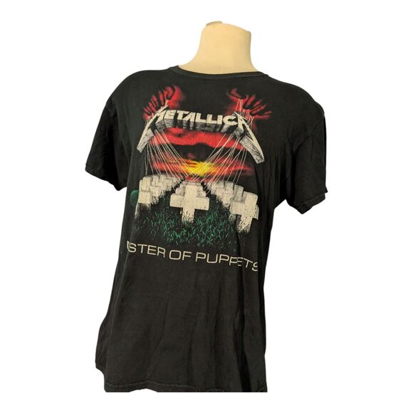 Metallica Master of Puppets T-Shirt Large 20x28 Band Tee Black - Picture 1 of 3